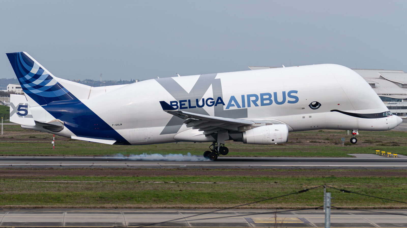 Airbus BelugaXL numéro 5 au décollage de Toulouse